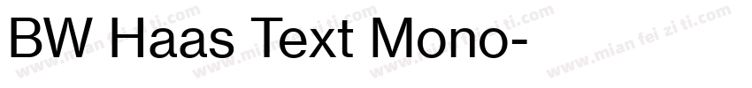 BW Haas Text Mono字体转换